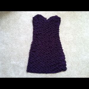 Plum Ruffle Mini Dress