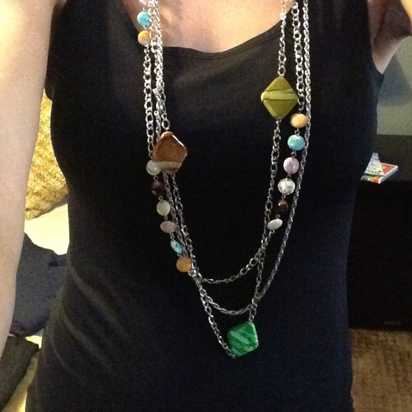 Colorful statement necklace
