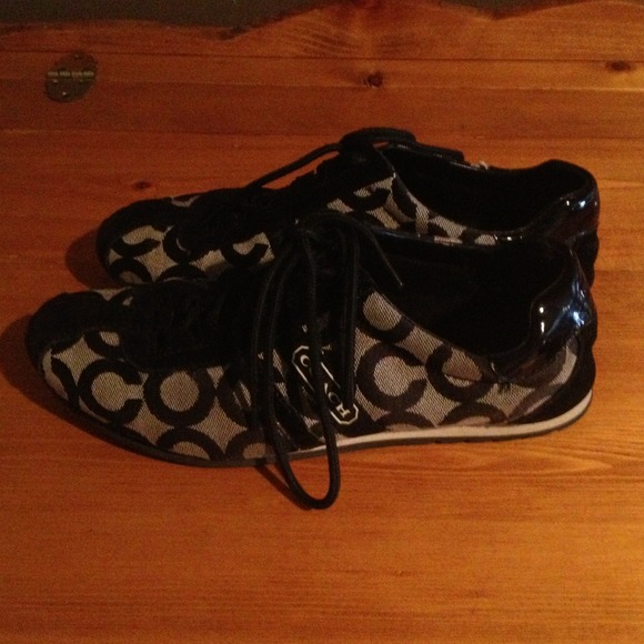 Authentic Black Coach Tennis Shoes