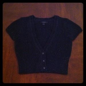 Black and sparkly! Super cute shrug sweater!