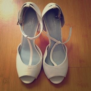 White wedding shoes