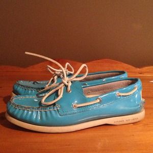 Sperry Top-Sider Turquoise Patent Leather Shoes