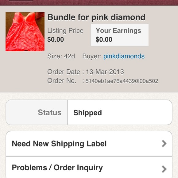 Shipped today for pinkdiamond!! 3/14/2013 :)