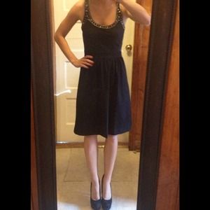 Cynthia Rowley Black studded sundress racerback