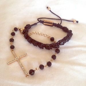 ❌SOLD❌ALDO Cross & Skull bracelet set