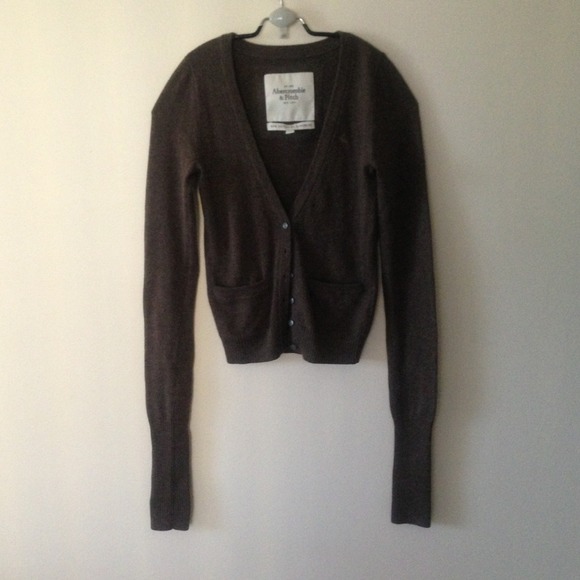 Brown cashmere Abercrombie and Fitch cardigan