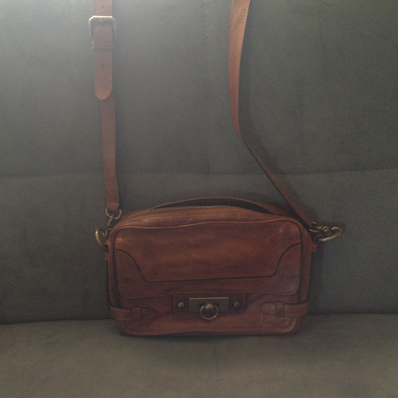 Brown leather frye bag