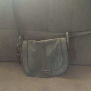 Blue fossil leather purse