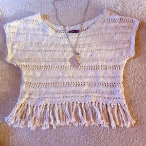 TRADED! American Eagle Fringe Crochet Top