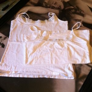 💢Reserved💢Two white tops and VS pants.