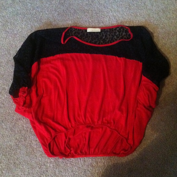 Red and black top