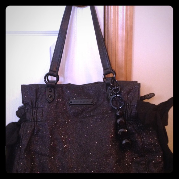 Juicy couture black w/purple sparkle handbags