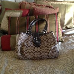 Authentic Coach hand bag brown
