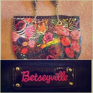 BETSEYVILLE Jungle Multi-colored Large Handbag