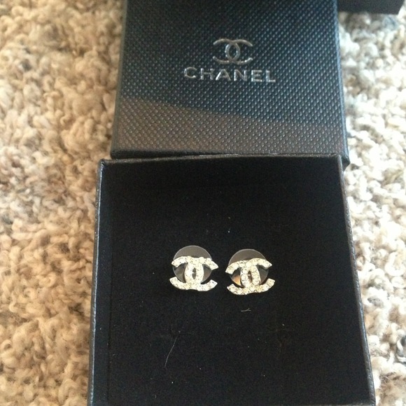 Chanel Rhinestone Earrings