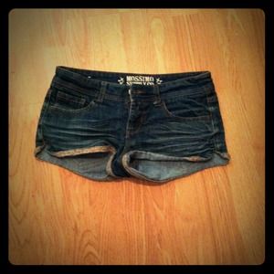 Denim short shorts