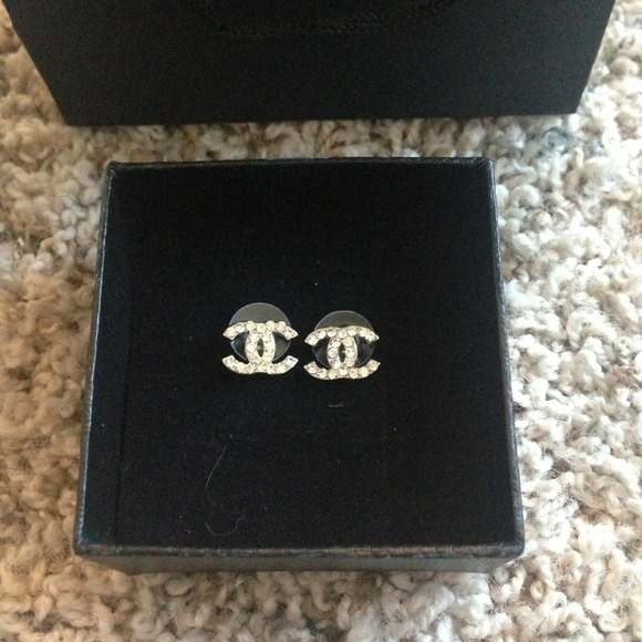 Chanel Rhinestone Earrings