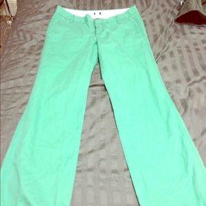 Mint green pants! Perfect for a spring night!