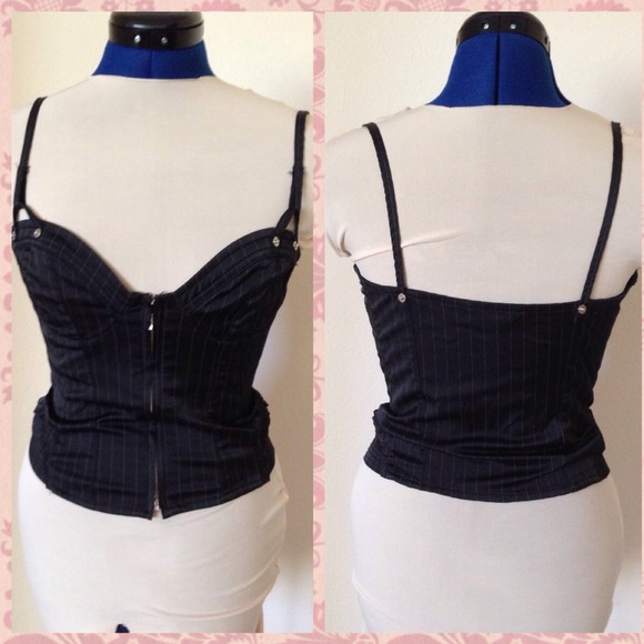 Guess Jeans Pinstripe Bustier M