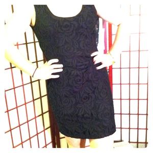Calvin Klein black lace mini dress