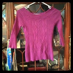 Thick cotton purple sweater