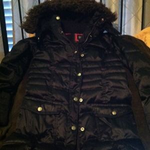 Black long girl kids Gap coat