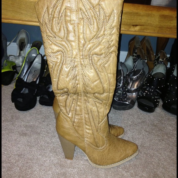 Knee high cowboy boots