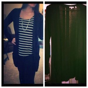 Long Black Cardigan