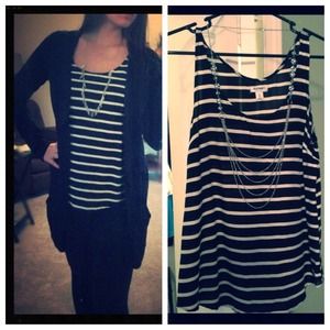 Black and white tank top