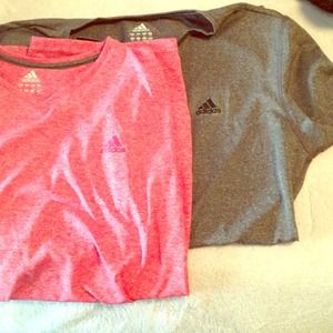 Adidas workout shirts-vneck short sleeve