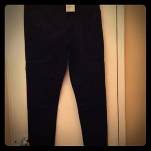 H&M black skinny jeans with back zipper