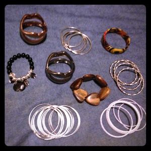 A bundle of bracelets.   "Sold"