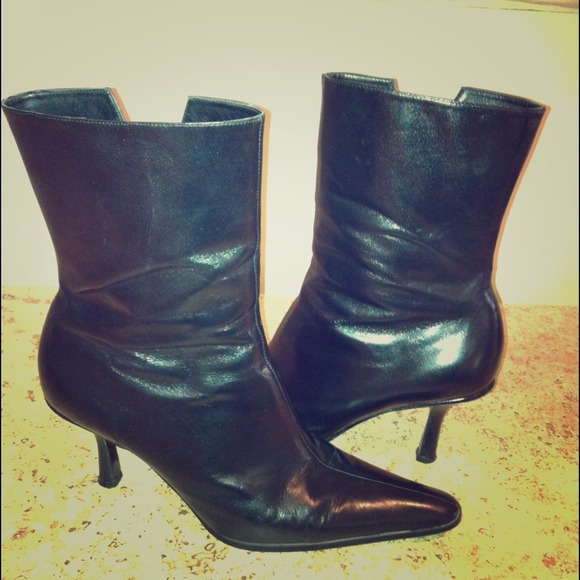 Black Nine West Shiny Boots
