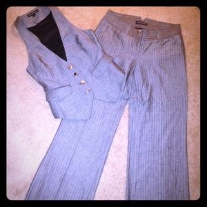 REDUCED!! EXPRESS Grey Pinstriped Two Piece Suit