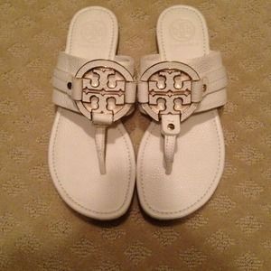 White Tory Burch Sandals