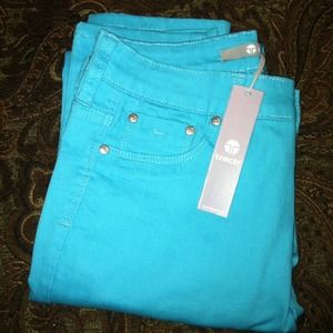 'Cove Blue' colored skinny jeans size 27
