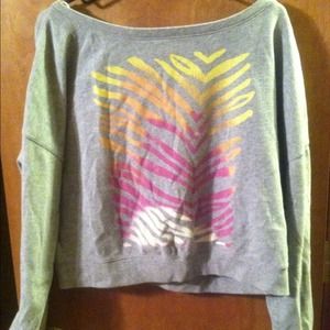 Victoria secret cropped crew neck.