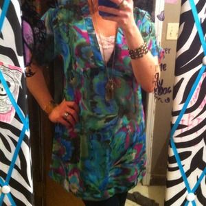 Beautiful floral tunic/dress/cover up