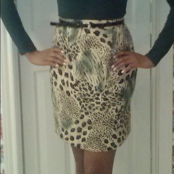 Animal print skirt