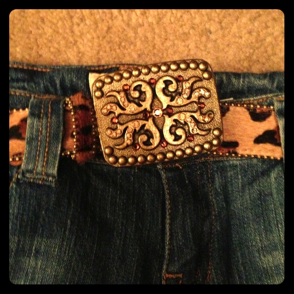 *REDUCED* Leatherock Cat Print Belt
