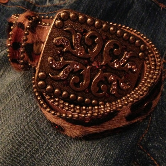*REDUCED* Leatherock Cat Print Belt main image 4