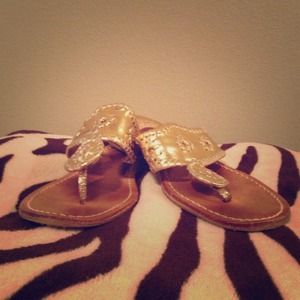 Jack Rogers Gold Sandals