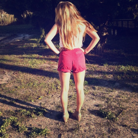 limited Other - Sold*****Reduced High waisted maroon shorts