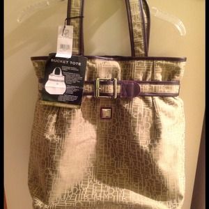 Diane Von Furstenburg.Green and brown  tote