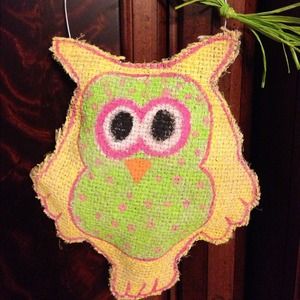 Small burlap door hanger