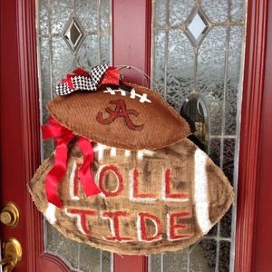 Burlap door hangers