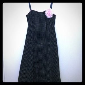 Black and white polka dot dress