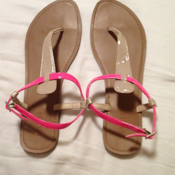 Bundled- Neon and Tan Sandals