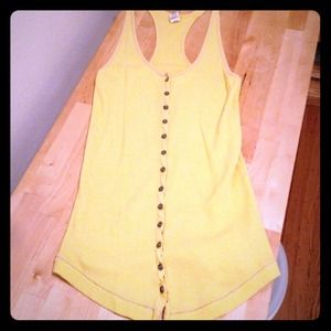 Free People - racerback yellow tank