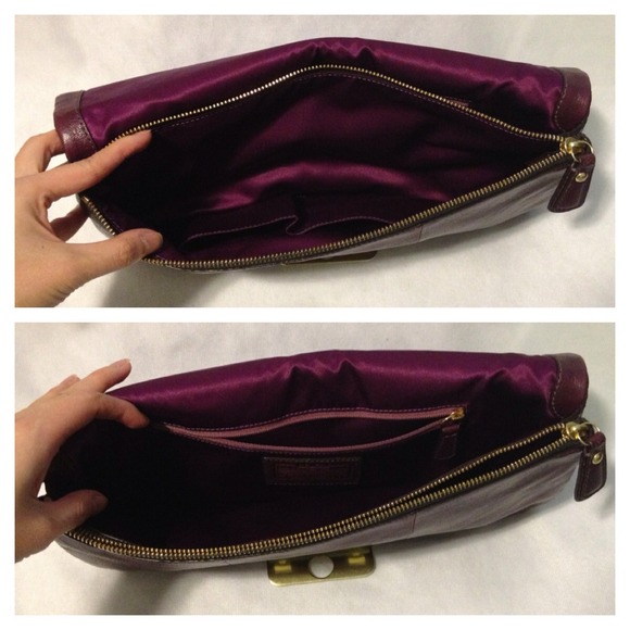 COACH Oversized Leather Clutch - Picture 3 of 4